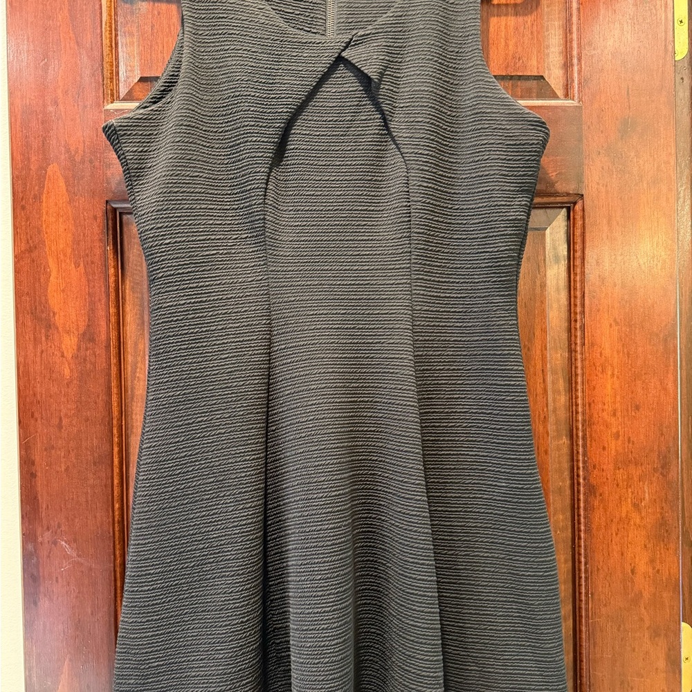 Olive & Oak Gray Ribbed Cut Out Mini Dress